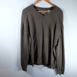 Tommy Bahama Pullover Sweater Brown Mens L Cotton Silk Cashmere Casual or Dress